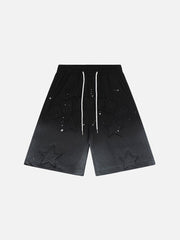 Teeonvi Star Applique Embroidery Shorts